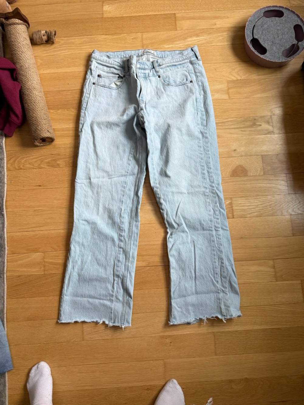 Abercrombie & Fitch Light Blue Wide-Leg Jeans